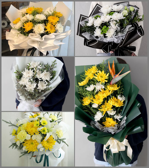 山东青岛平度市蓼兰镇南张家丘村白事花束代送